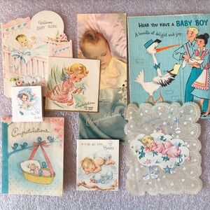 15 Vintage (used) Baby Cards - 1950s